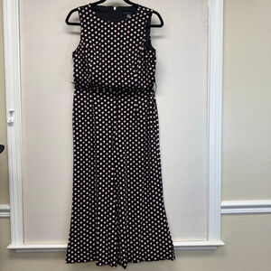 Women's Tommy Hilfiger Black White Red Polka Dot. Jumpsuit 8